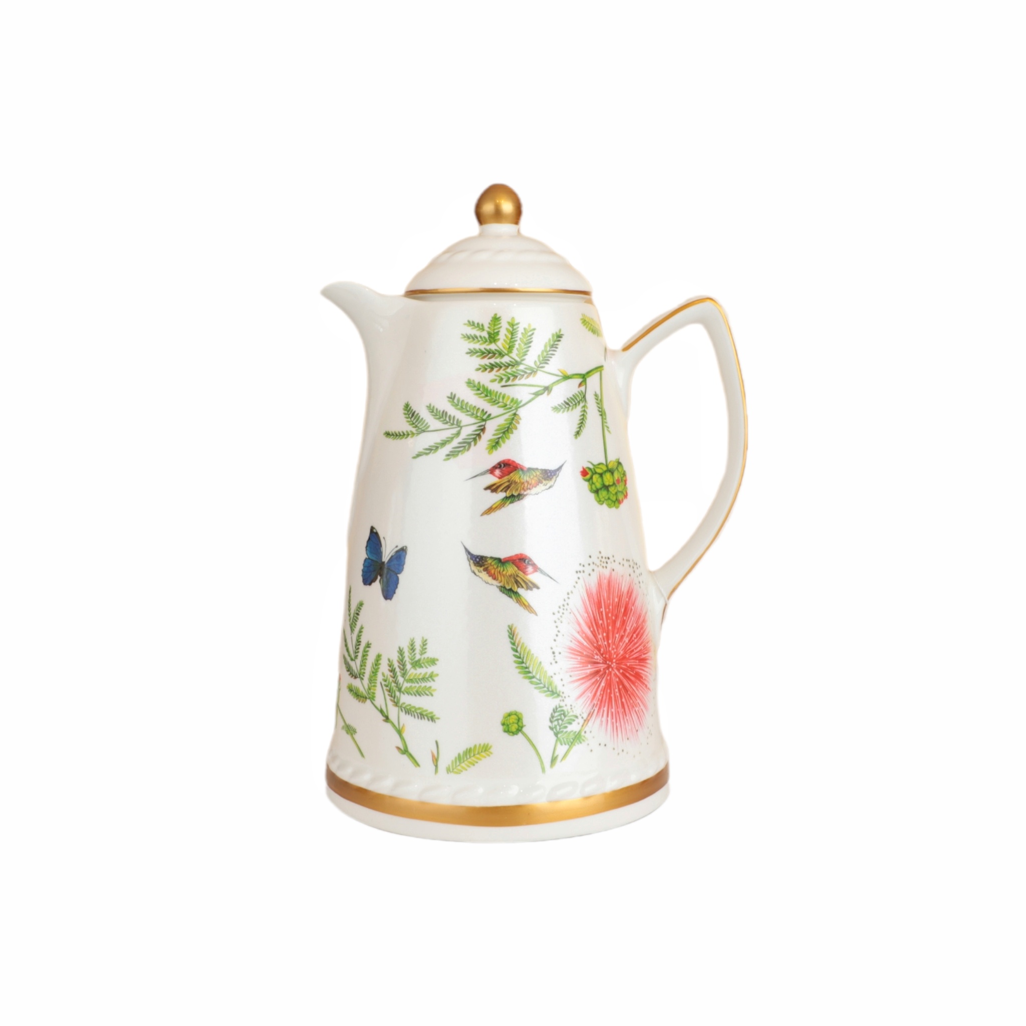 ترمس الفراشة بورسلان للشاي والقهوة