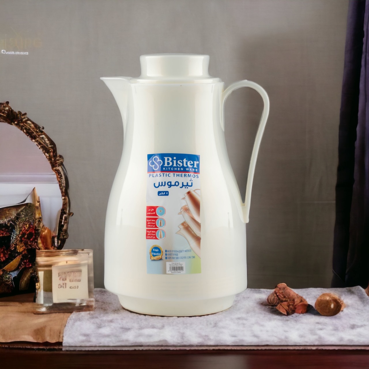 ترمس قهوة وشاي كلاسيك من بيستر، سعة 1 لتر