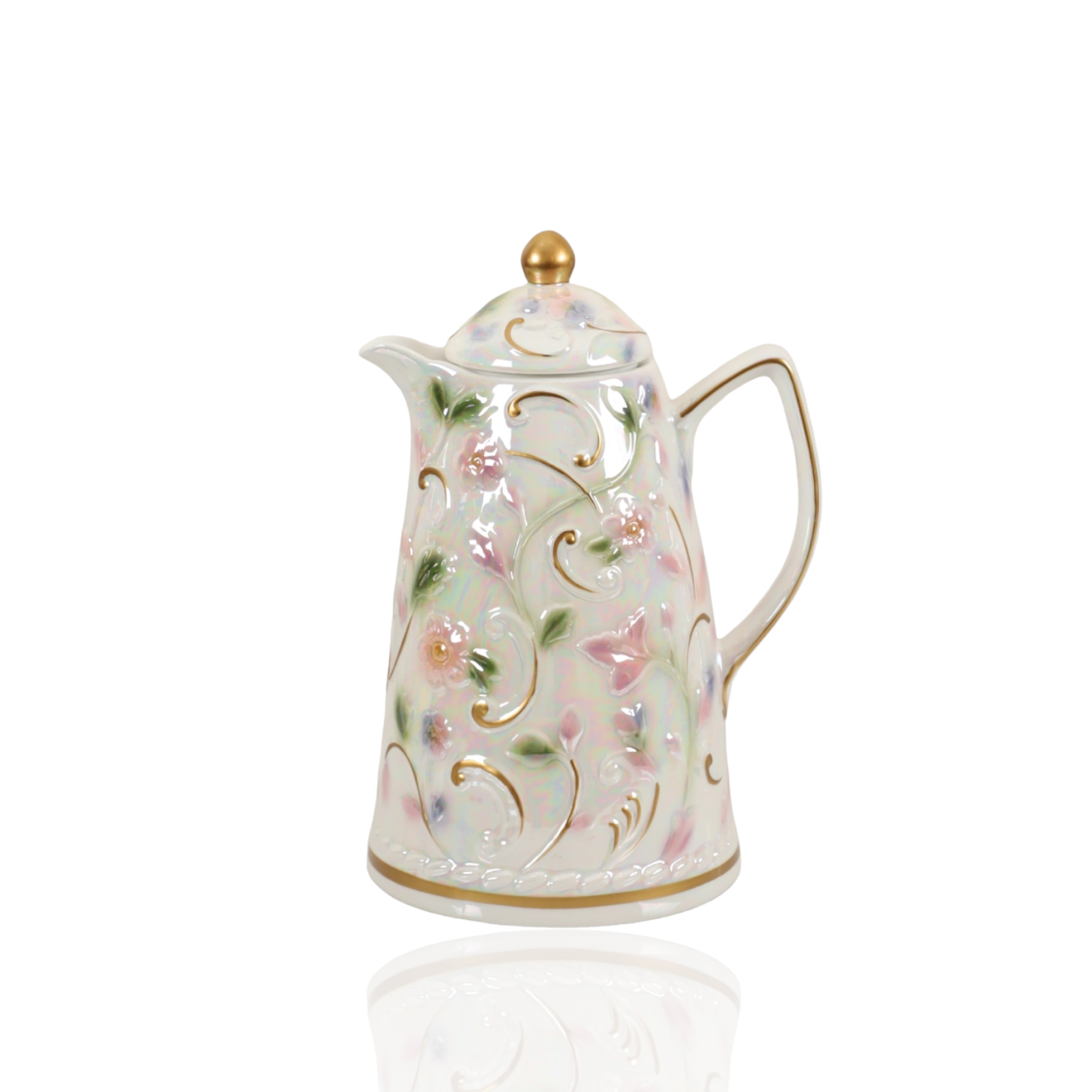 ترمس الورد بورسلان للشاي والقهوة