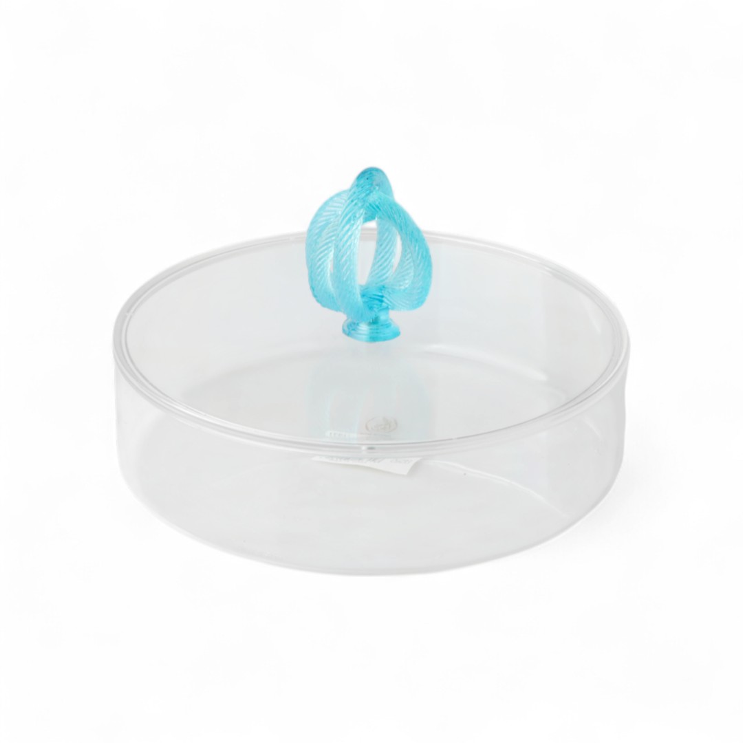 علبة تقديم سنيك أكريليك من سوليتير، الشكل دائري